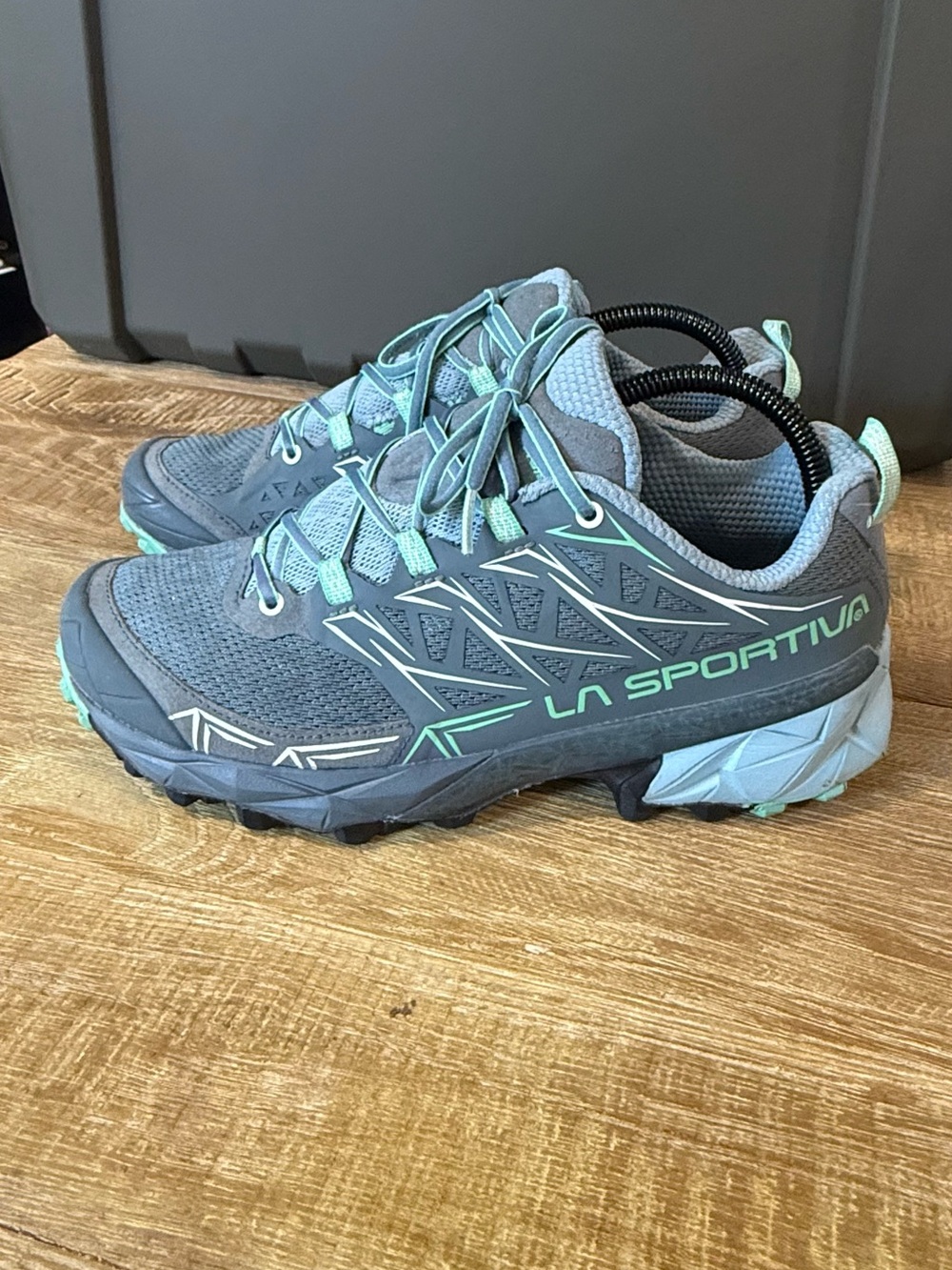 La Sportiva | Akyra Women's Trail Running Shoes | Slate/Jade Green | Size 8.5